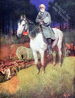 Painting of Robert E. Lee and Traveler -- (c) Kels
